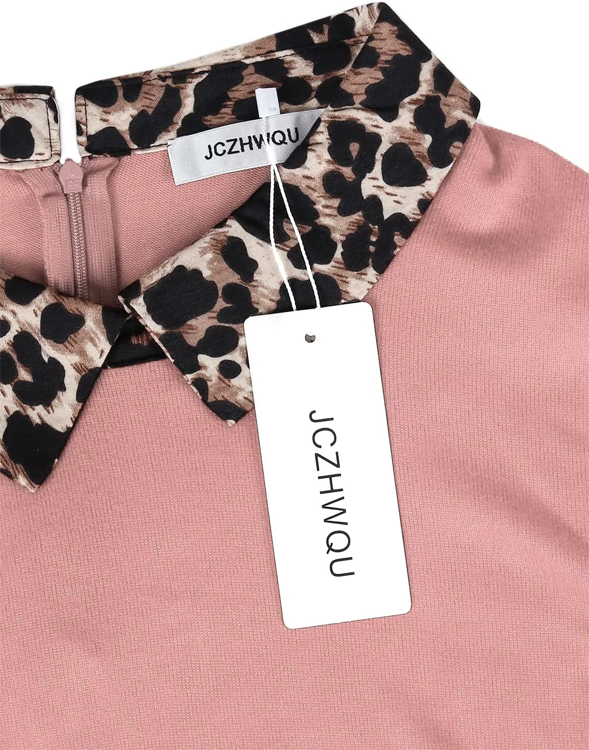 Women's Classy Lapel Collar Long Sleeve Curved Hem Tunic Sweatshirt