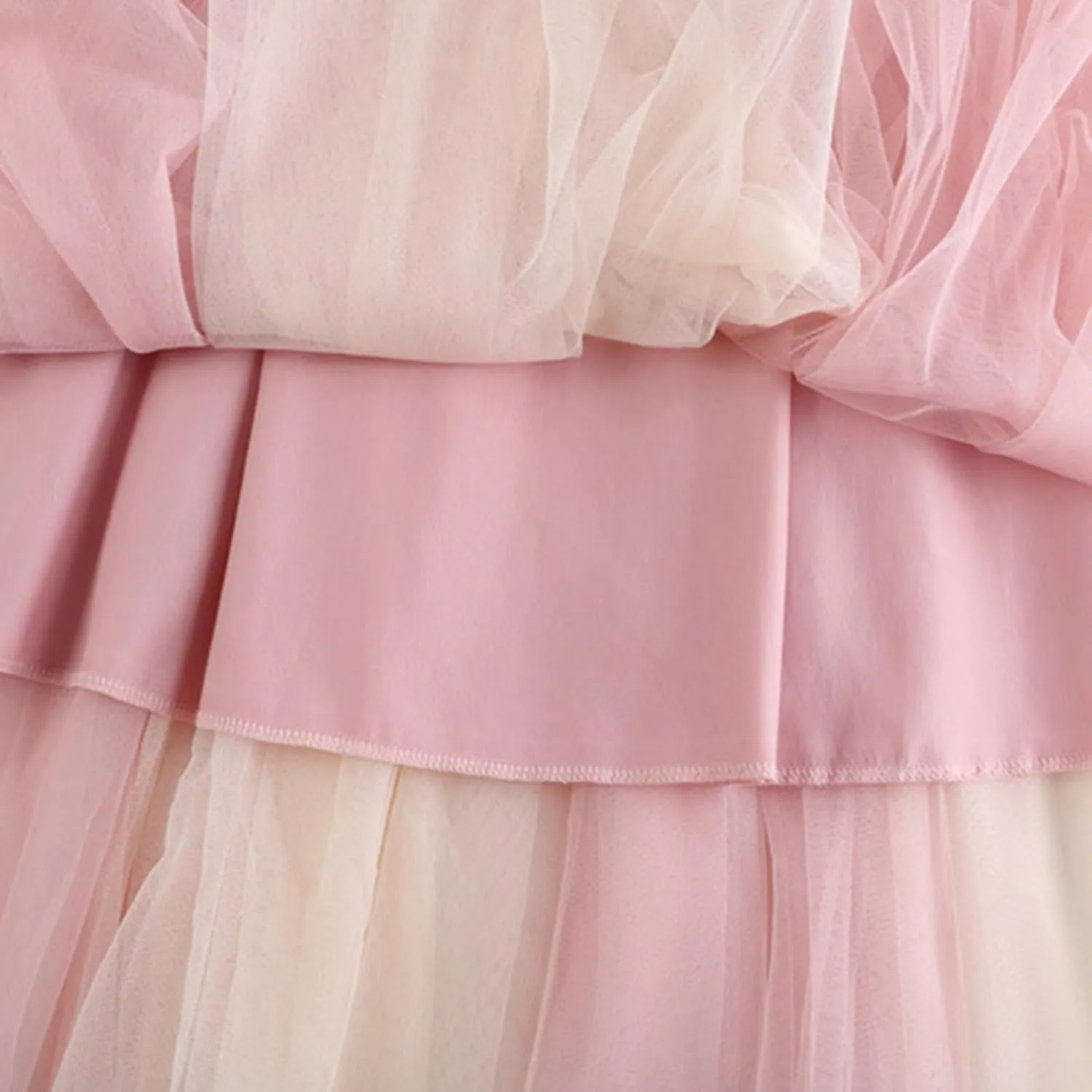 Women's Long Rainbow A Line Tulle Skirts High Waisted Pleated Flowy Fairy Skirt A Line Bridesmaid Wedding Midi Skirt