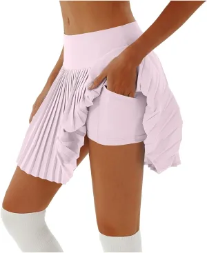 Womens Ruffle Mini Skirt Beach Vacation High Waisted 2025 Trendy Casual Summer Boho Flowy Skirts Athletic Slim