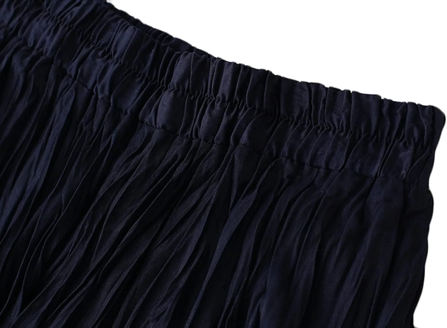 Women's Skirt Pleated Elastic High Waist Winter Layered A Line Midi Skirts
