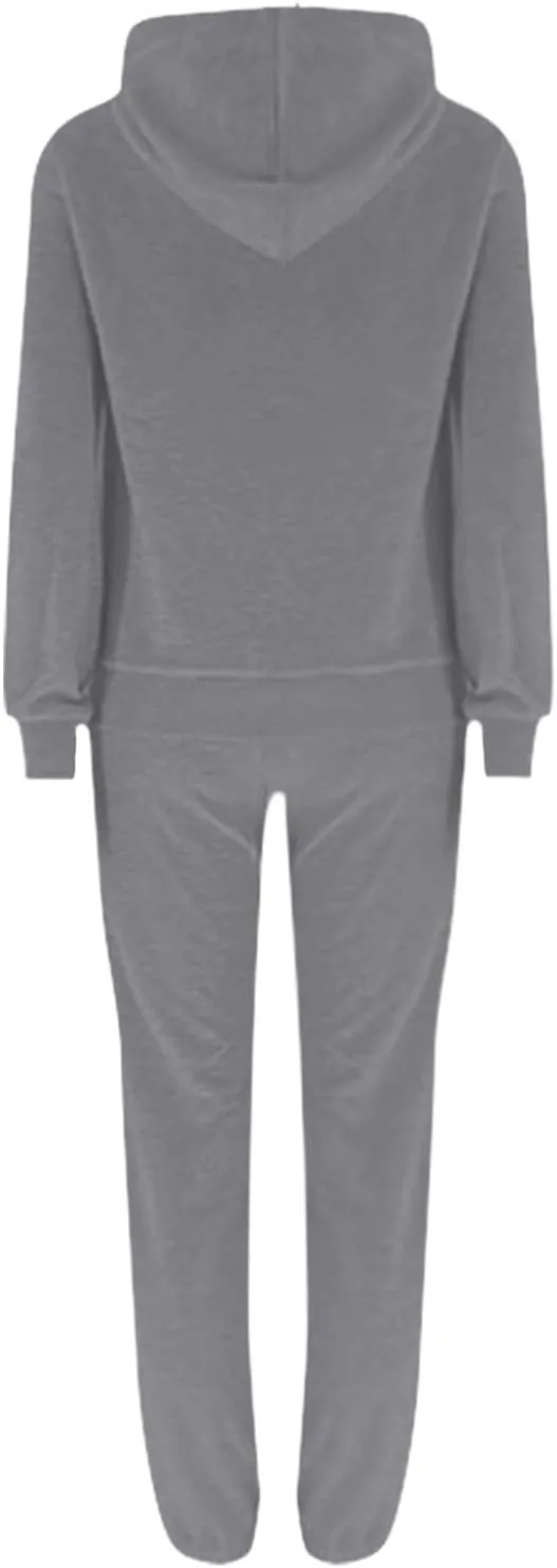 Womens Sweatsuits 2 Piece Set Sweatsuits Pullover Fleece Sweatshirt Jogger Pants Lounge Set Two Piece Jogging Suits