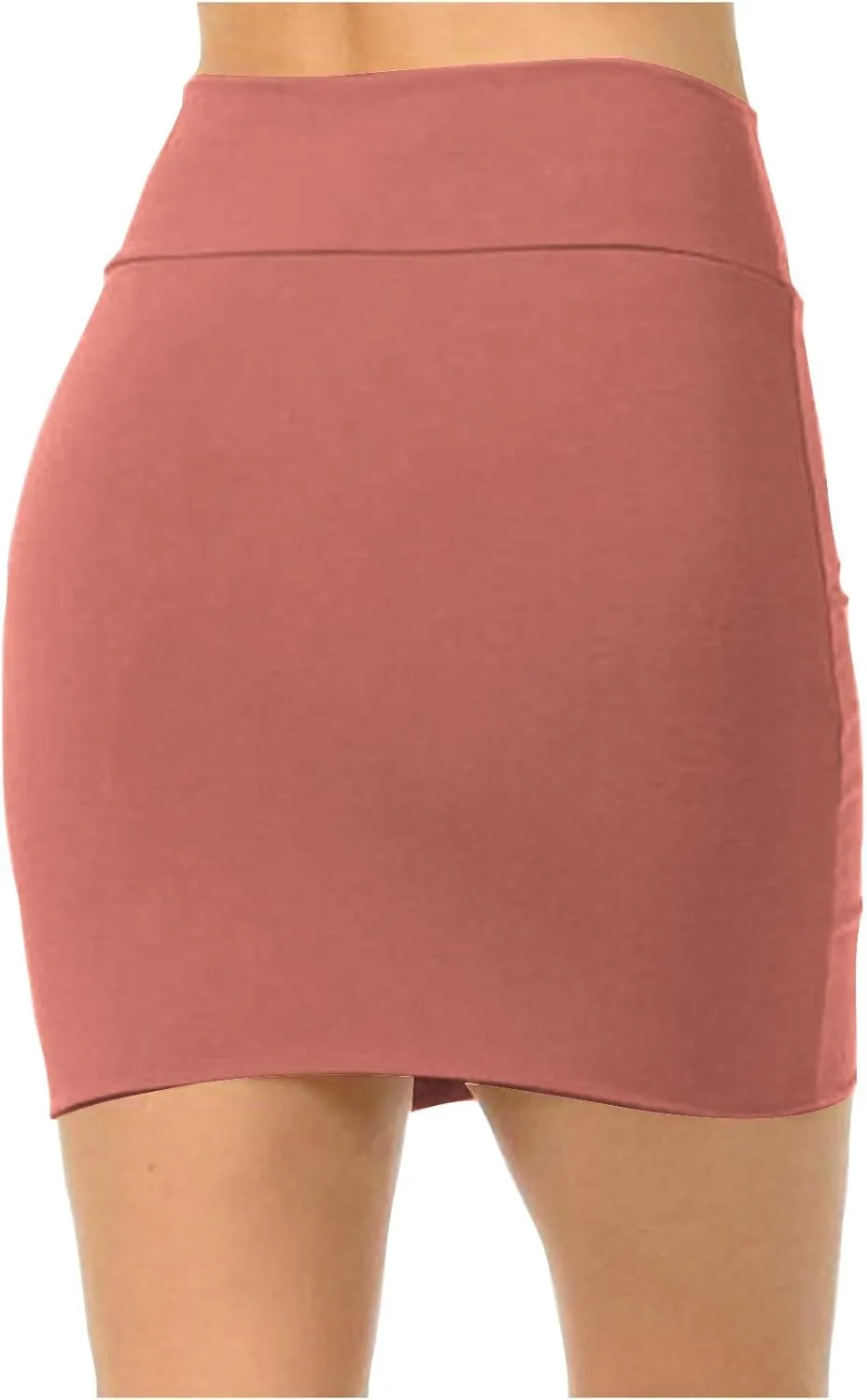 Women's Tube Pencil Mini Skirt, Solid Color Simple High Waisted Stretchy Petticoat Bodycon Sexy Club Party Clothes