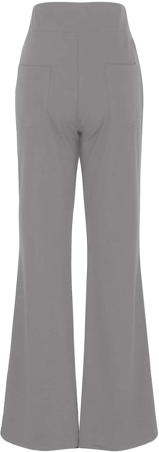 Yoga Dress Pants for Women Bootcut High Waisted Work Pants Stretchy Trousers Pull On Office Slacks with Back Pockets
